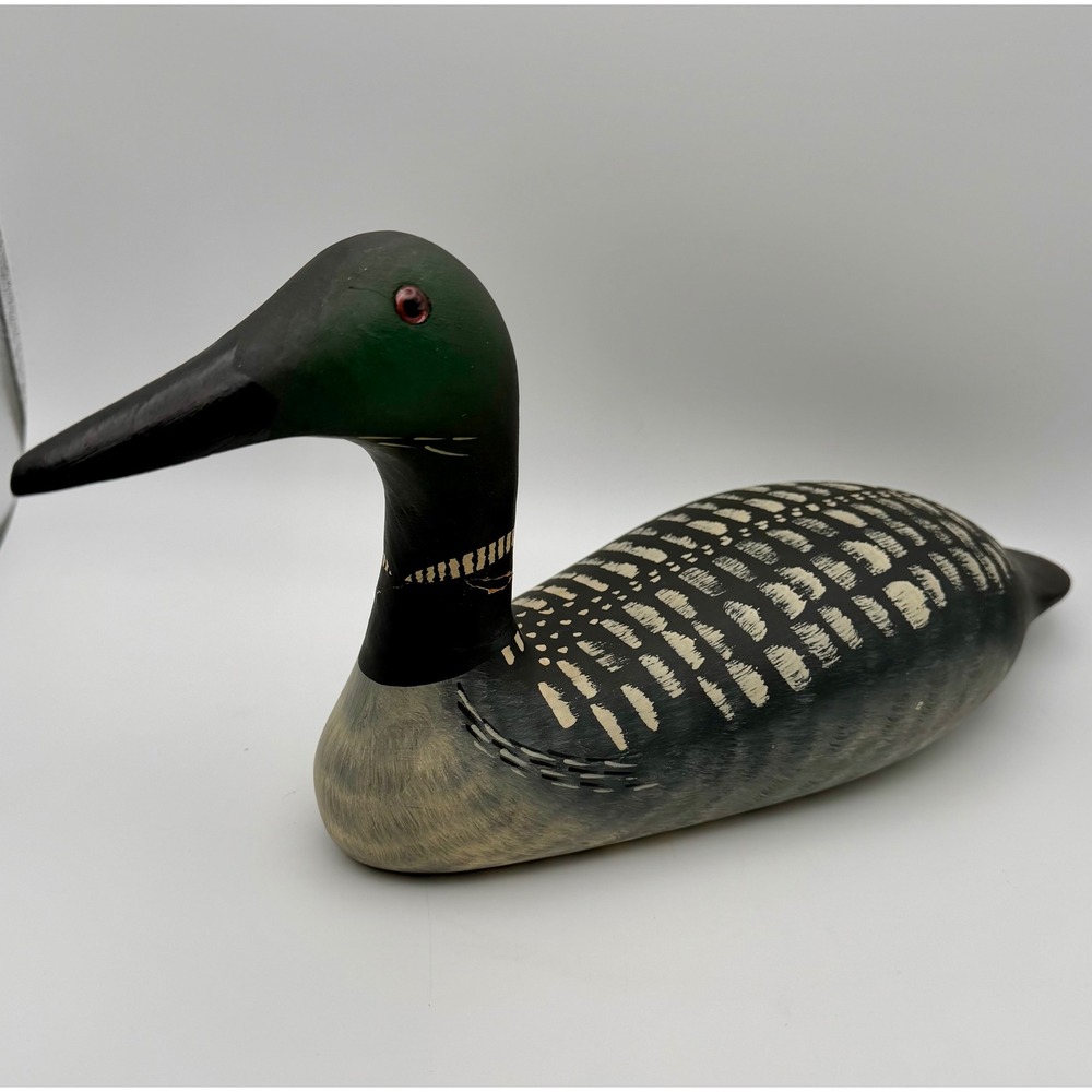 Vintage Hornick Bros Stoney Point Loon Decoy Signed Raymond E Hornick Virginia
